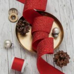 Gummiband - Rot Glitzer - 40 mm