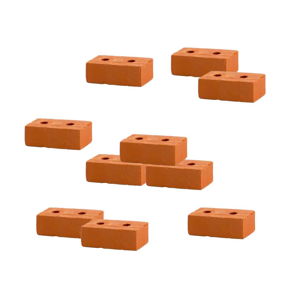 Miniatur Ziegelsteine 2 5 X 1 5 X 1 Cm 10 St ck DIY Stoffe