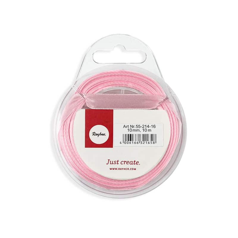 Satinband - 10 mm - Bloom Rosa - 10 m Rolle