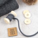 DIY Stoffe Mix - Zubehör - Label - Knopf - Kordel