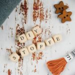 DIY Stoffe Mix - Sticktwist - Holzwürfel - Knöpfe