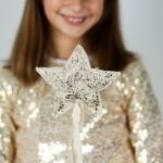 DIY Stoffe Outfit - Zauberstab - Tüll & Pailetten