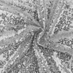 Pailletten-Tüllstoff - elastisch - Silber