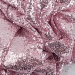 Pailletten-Tüllstoff - elastisch - Glace Rose