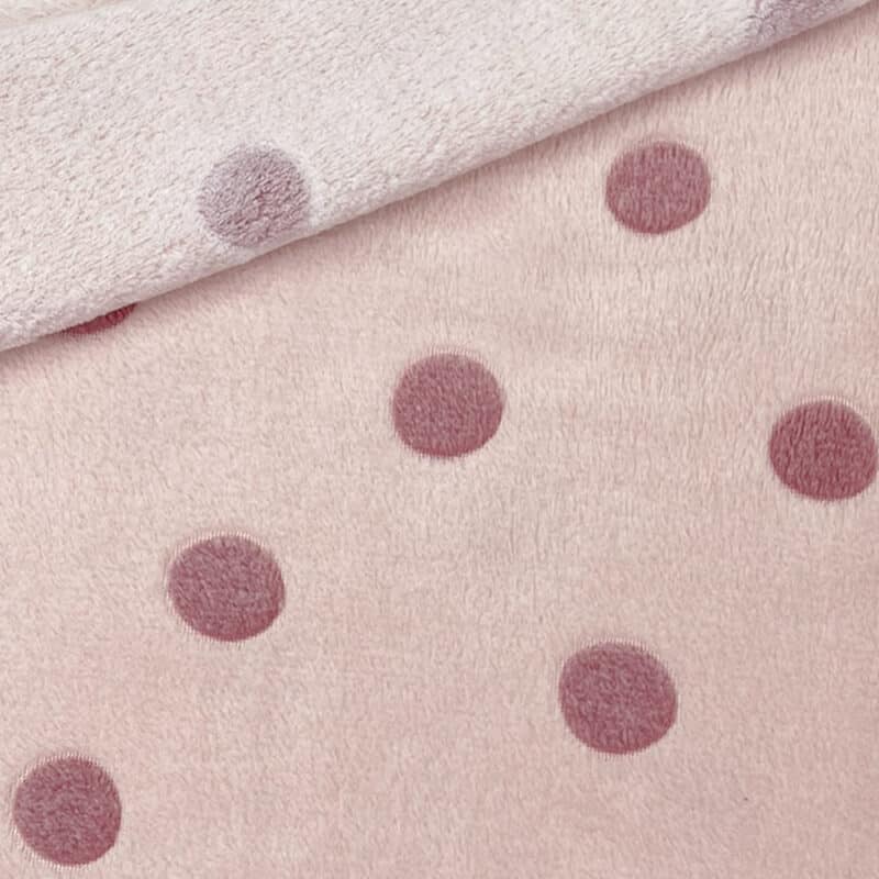 Kuschelfleece - Dots - Pearl Rose