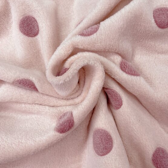 Kuschelfleece - Dots - Pearl Rose