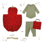 Poncho Kostüm - Paket - Erdbeere