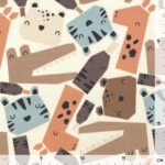 Single Jersey - Funky Animals - Helles Natur