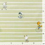 Single Jersey - Zirkustiere/Streifen - Helle Pistazie