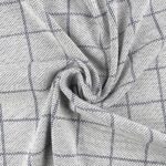 Jacquard Jersey – Großes Karo – Grau