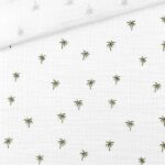 Musselin – Palm Tree – Weiß