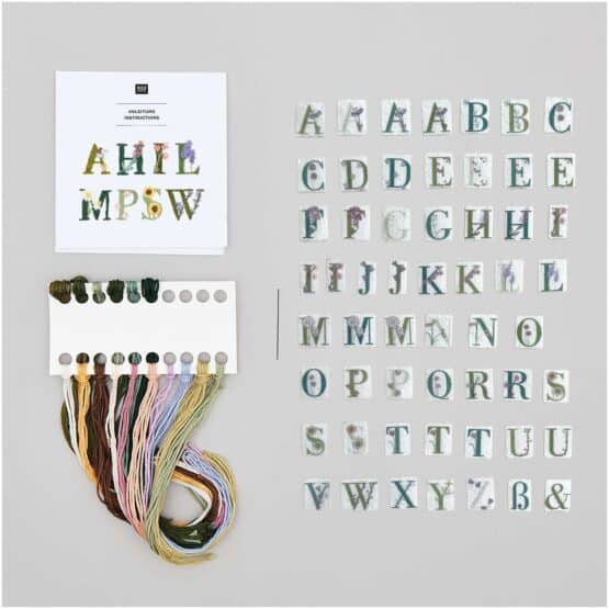 Florales Abc Stickset Packungsinhalt