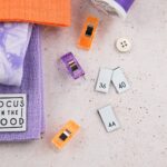 DIY Stoffe Mix - Knöpfe - Label - Stoffklammern