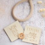 DIY Stoffe Mix - Knöpfe - Label - Kordel