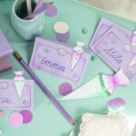 DIY Stoffe- Inspiration - Schulanfang Meerjungfrau -Tischkaertchen - Tischdeko - Bastelvorlage