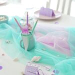 DIY Stoffe- Inspiration - Schulanfang - Meerjungfrau - Einladung - Tischdeko - Bastelvorlage