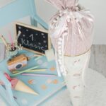 DIY Stoffe- Inspiration - Schultüten Paket – Einhornzauber - Satinbänder - Pomponborte