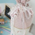DIY Stoffe- Inspiration - Schultüten Paket – Einhornzauber - Satinbänder - Pomponborte