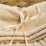 DIY Stoffe Inspiration - Frottee Cream Beige - Satinband