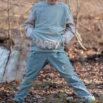 DIY Stoffe Outfit - Jeans Jersey mittleres Altmint - French Terry Mint meliert