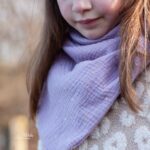 DIY Stoffe Outfit - Dreieckstuch - Musselin – Goldregen Lavendel Haze