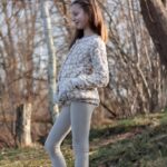 DIY Stoffe Outfit - Leggings Luany - Bouclé Fleece – Helles Leomuster – Soft Beige - Single Jersey Sand Beige