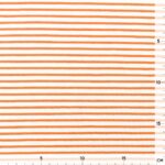 Single Jersey - Warmweiß mit 2 mm Sunkissed Orange Streifen