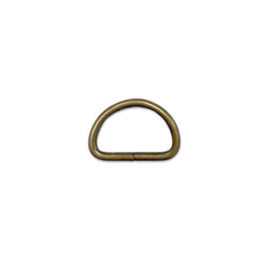 D-Ring Metall – für Gurtband 25 mm – Altgold