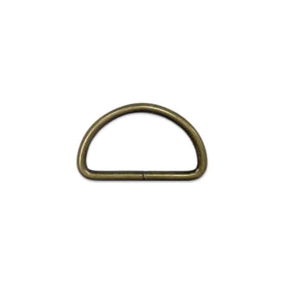 D-Ring Metall - für Gurtband 32 mm - Altgold