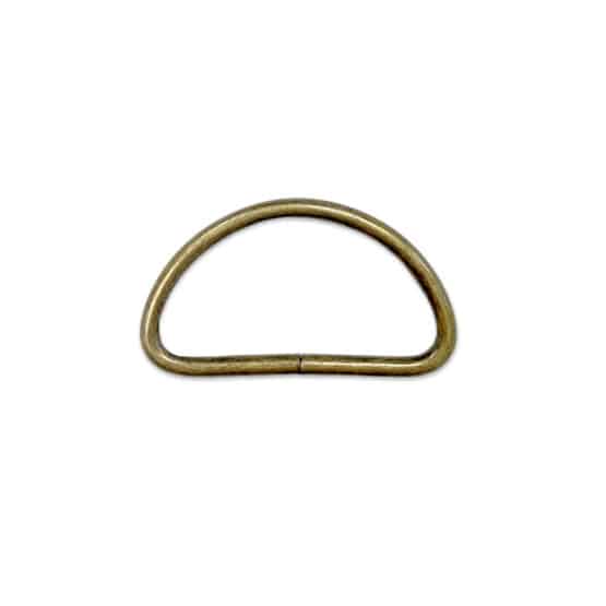 D-Ring Metall - für Gurtband 38 mm - Altgold