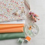 DIY Stoffe Mix - Garne - Knöpfe - Label - Organzaband