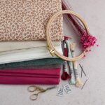 DIY Stoffe Mix - Stickrahmen - Sticktwiste - Label - Storchschere