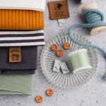 DIY Stoffe Mix - Garne - Kordel - Knöpfe - Label