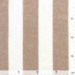 Frottee-Jersey - Breite Streifen - Cremeweiß/Toffee