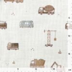 Rippenjersey – Baustelle & Fahrzeuge – Wollweiß