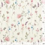 Rippenjersey – Butterflies & Flowers – Helles Natur