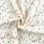 Rippenjersey – Butterflies & Flowers – Helles Natur