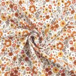 Single Jersey – Warm Colour Florals – Warmweiß