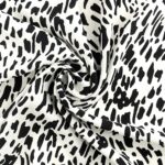 Viskose - Animal - Wollweiß/Schwarz
