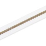 Endlosreißverschluss Spiral - 7 mm - Roségold/Weiß - nicht teilbar