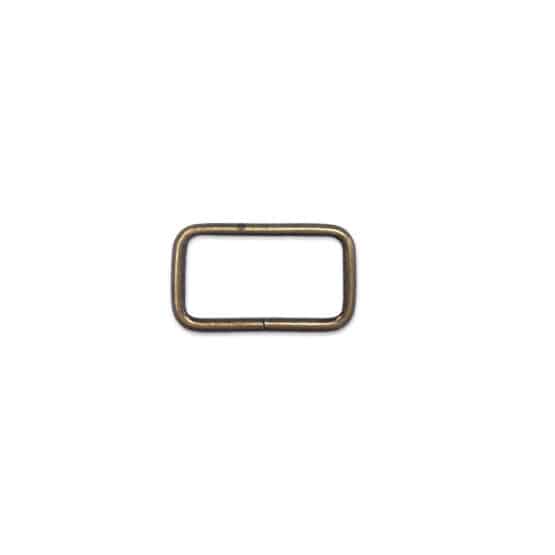 Vierkantring Metall - für Gurtband 25 mm - Altgold
