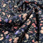 Viskose - Sommerwiese - Dunkelblau