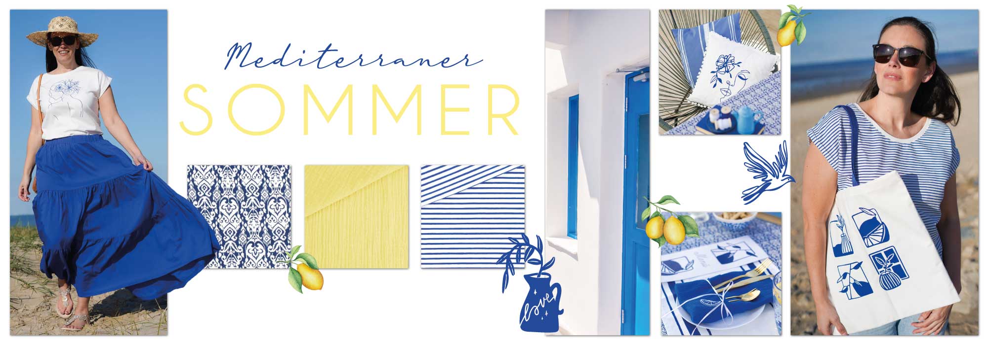 DIY Stoffe - Mediterraner Sommer