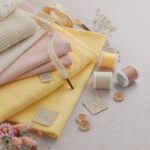 DIY Stoffe Mix - Label - Garne - Knöpfe - Kordel