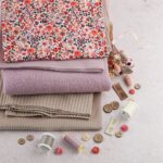 DIY Stoffe Mix - Label - Knöpfe - Garne