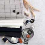 DIY Stoffe Mix - Label - Garne - Knöpfe