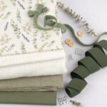 DIY Stoffe Mix - Knöpfe - Label - Gummiband - Kordel