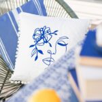 DIY Stoffe Inspiration - gedeckter Tisch - Blau Weiß - Mediterran - Plott - Kissen