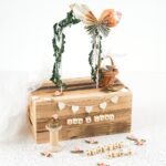 DIY Stoffe- Inspiration - Rankbogen - Holzwürfel - Holzkorb - Buchsgirlande