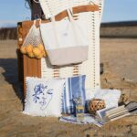 DIY Stoffe Outfit - Blau Weiß - Mediterran - Kissen - Plott - Strandtasche